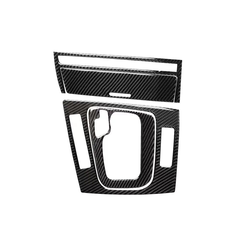 สําหรับ BMW E46 323i 328i 330i 325i 1999-2004 คาร์บอนไฟเบอร์เกียร์ Shift ควบคุม Trim รถแผงสติกเกอร์จ