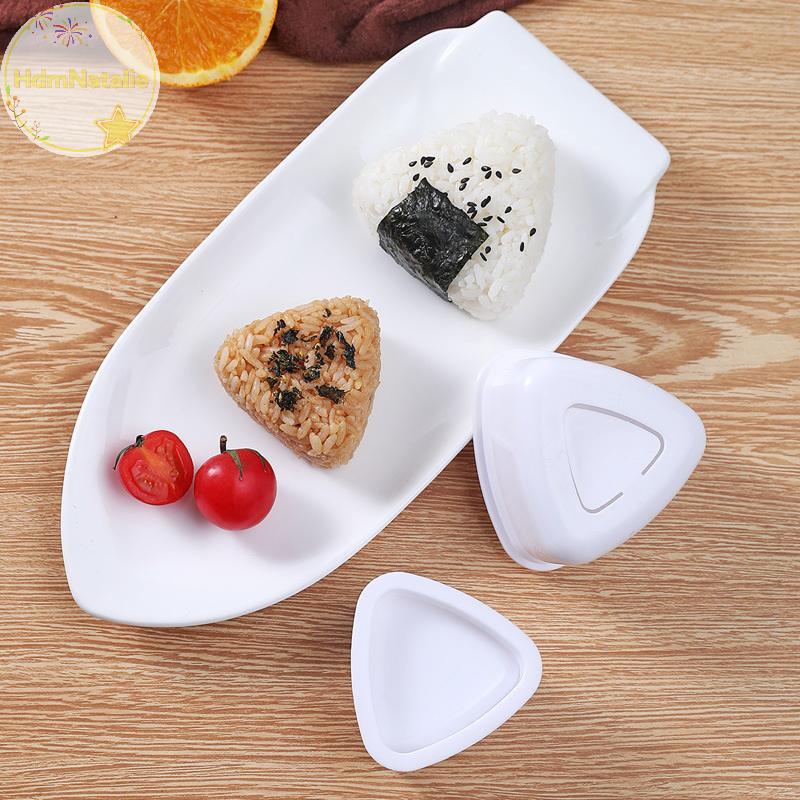 HdmNatalie แม่พิมพ์ซูชิเครื่องทําซูชิข้าวปั้นเกรดอาหารกดสามเหลี่ยมเครื่องทําซูชิแม่พิมพ์ Bento อุปกร