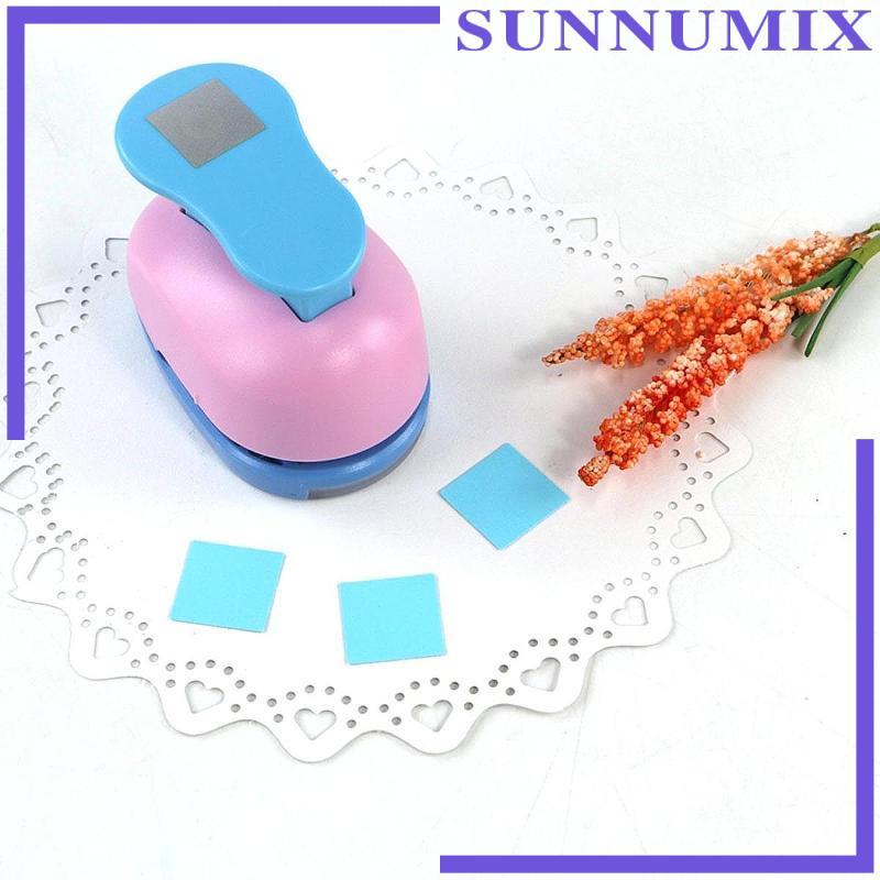 [Sunnimix] Square Punch Paper Punch มือถือแบบพกพาสําหรับเด็กผู้ใหญ่เครื่องตัดสําหรับ DIY