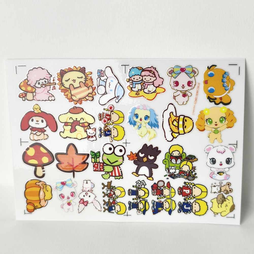 Sanrio Family 3D Waterproof DTF UV Transfer Stickers สติ๊กเกอร์