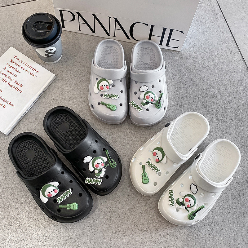 รองเท้าพื้นหนาโฟม sketchers official รองเท้ามีรูเอวาแบบใหม่ปี2025รองเท้าแตะผู้ชายใส่ข้างนอกกันลื่นพื