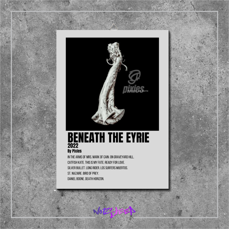 ปก อัลบั้มเพลงเพลงวงดนตรีโปสเตอร์ติดผนังปกอัลบั้มไม้ไร้กรอบปกหนัง The Eyrie โดย Pixies