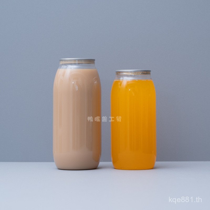 Chubby Can ถ้วยชานมเกรดอาหารพลาสติก PET โปร่งใส Influencer 500ml650ml บรรจุภัณฑ์แบบใช้แล้วทิ้งขวด X6