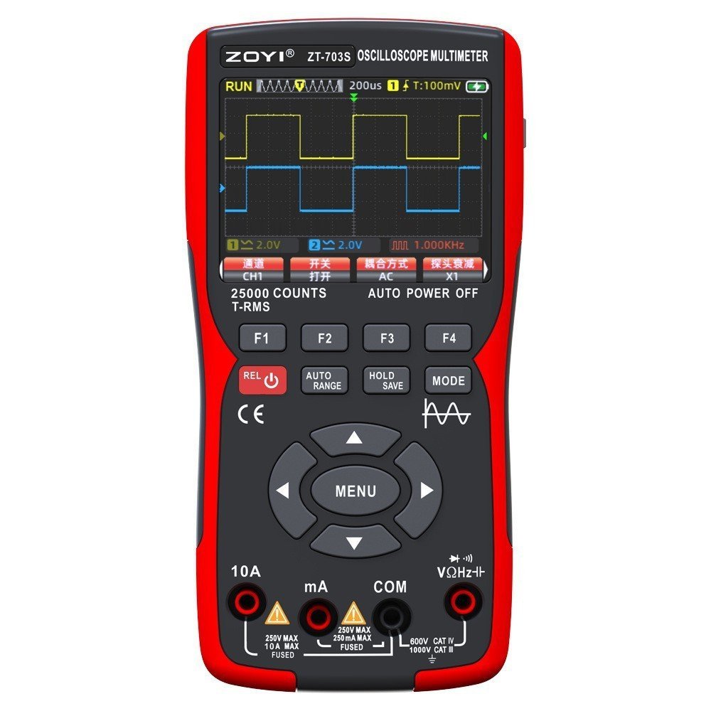 MHZ Dual Channel Oscilloscope ZOYI50 Universal Meter ZT-703S ความแม่นยําสูงแหล่งสัญญาณเครื่องมือสามใ