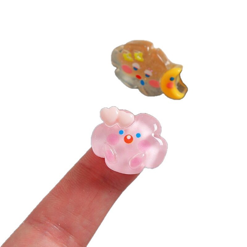 อุปกรณ์ตกแต่ง DIY: น้ำแข็งใสส่องแสง เมฆเรซิ่น พวงกุญแจแพทช์ - รูปที่ 3