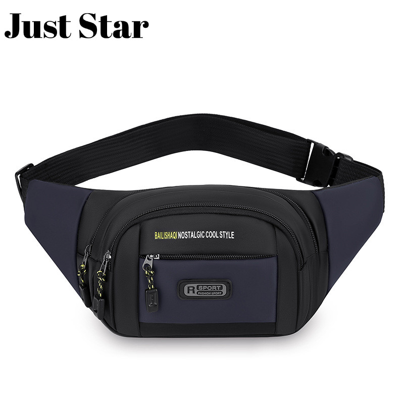 JUSTSTAR มัลติฟังก์ชั่นวิ่งออกกําลังกาย Messenger Bag กระเป๋าเก็บของหลายกระเป๋า