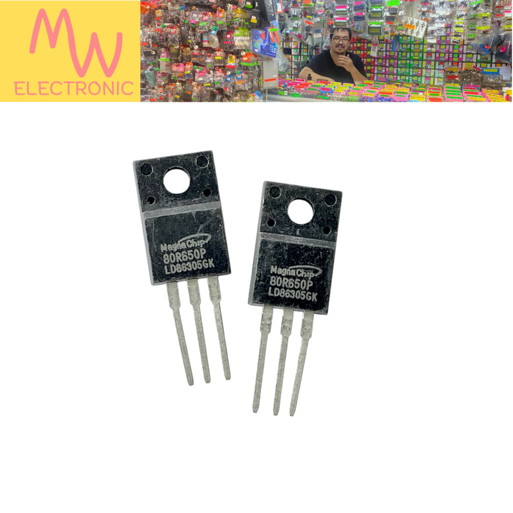 Mosfet 80R650P (ราคาต่อ 1 ชิ้น) N-Channel 8A 800V TO-220 มีสินค้าพร้อมส่งในไทย