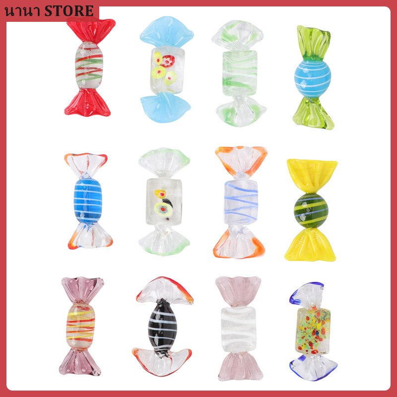 🎄🎅12 ชิ้นตกแต่งบ้านตกแต่งคริสต์มาสสําหรับ Bonbon Candy เครื่องประดับ Supply 5.00X2.70X2.70 ซม.haines