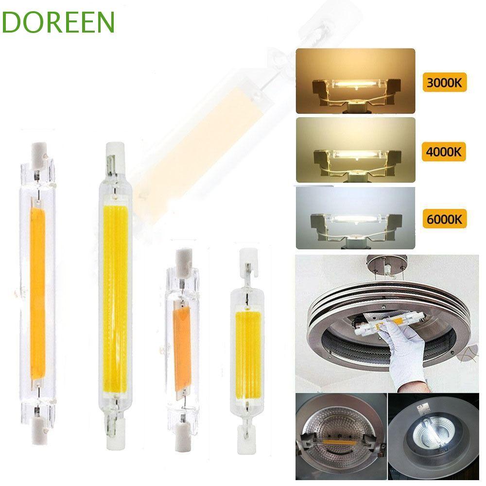 DOREEN COB Tube Bulb, 360 Glow 110v/220v R7S Lamp Tube, Small Replacement Dimmable Home