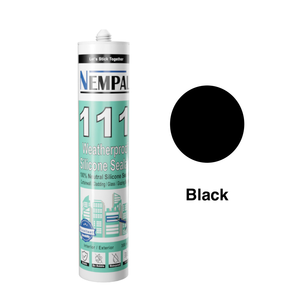 [ NEMPAL ] (NEMPAL 111MB Black) Weatherproof Silicone Sealant | แก้ชง | กลางแจ้งและในร่ม | ซีลทนทานแ