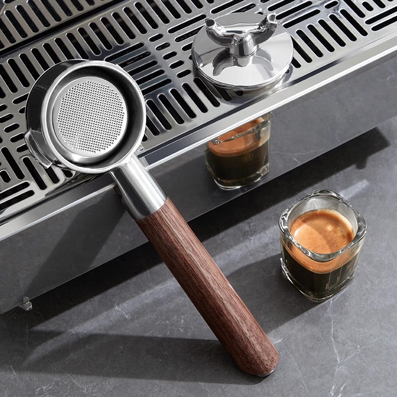Hero Double Extract Espresso Machine Handle Double Mouth Espresso Bottomless สกัดแบนที่ถอดออกได้ E61