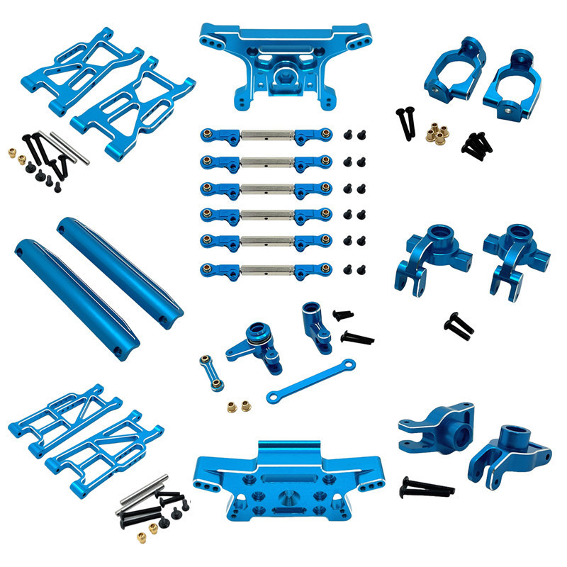 อลูมิเนียมโลหะอะไหล่อัพเกรดสําหรับ Hyper GO MJX 1/10 10208 V2 RC Crawler รถด้านหน้าด้านหลังพวงมาลัยถ