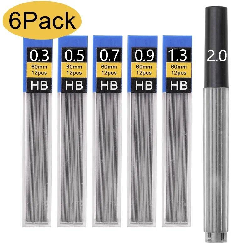 0.3 0.5 0.7 0.9 1.3 2.0mm Automatic Pencil Refill HB Writing Drawing HB Replaceable Refills Statione