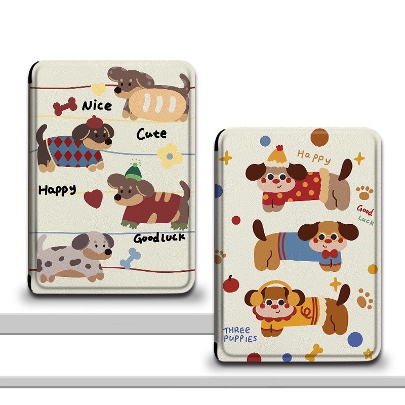 Kobo Libra Colour/Kobo Libra2 7 นิ้ว Sleep Wake-Up Hand Rest Soft Case เคสป้องกัน Dachshund [จัดส่งใ