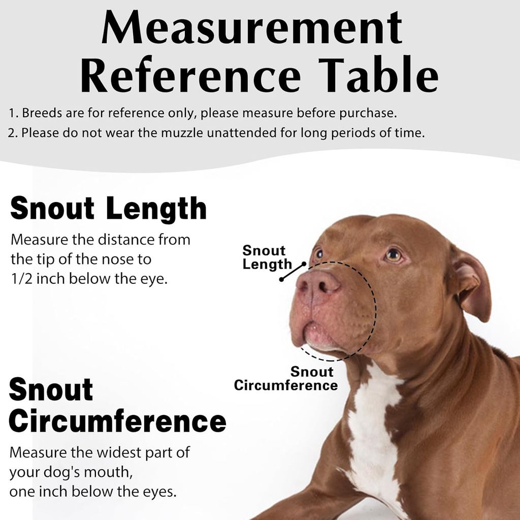 Winmany Large Medium Dog Muzzles, Short Snout Dogs Muzzle to Prevent Biting Barking Eating, Fit for 