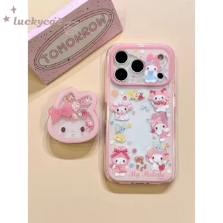 เคสกระต่ายน่ารักหวานเข้ากันได้กับ iPhone 17 16 15 14 13 12 11 Pro Max X Xr Xs Max 7 8 Plus SE2020