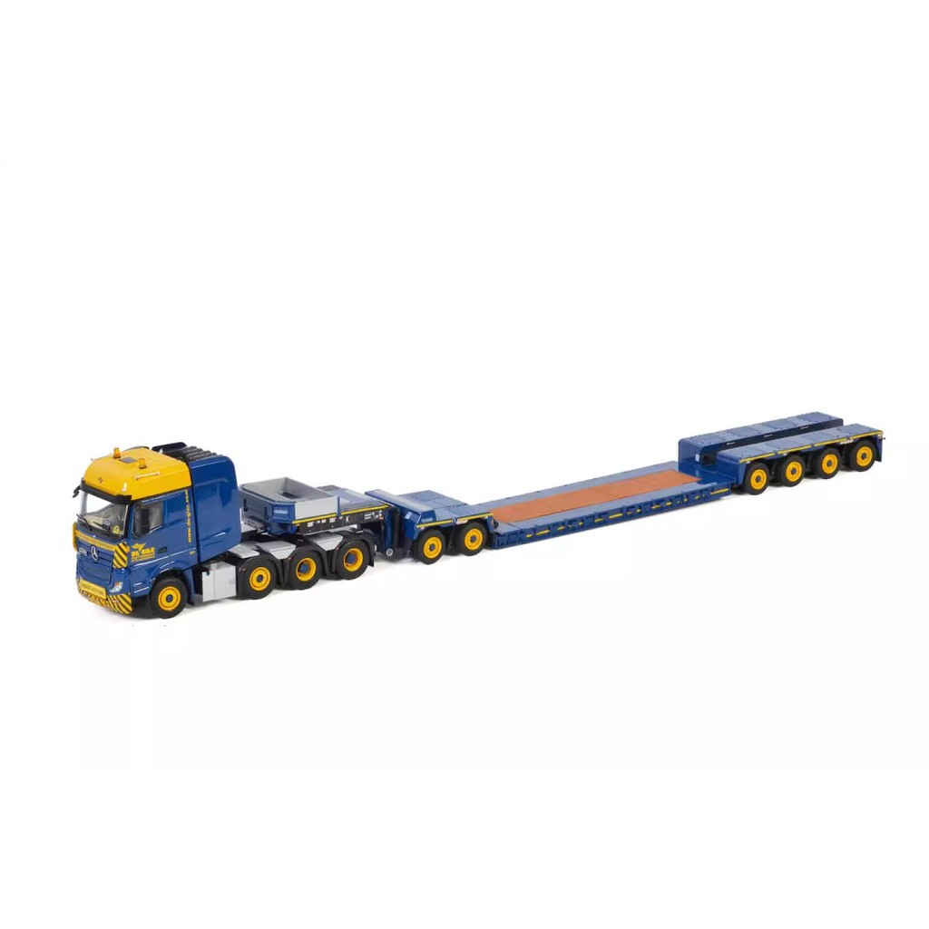 WSI 1: 50 BENZ MP4 8X4 2+4 BENZ Truck Trailer Low Plate Trailer Alloy รุ่น 01-3359
