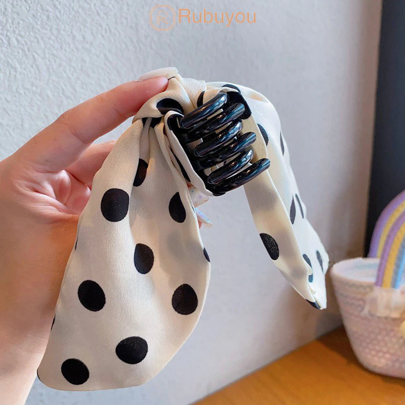 Rubuyou กิ๊บหนีบผมโบว์ Polka Dot 2025 สไตล์เกาหลี thumbnail 10