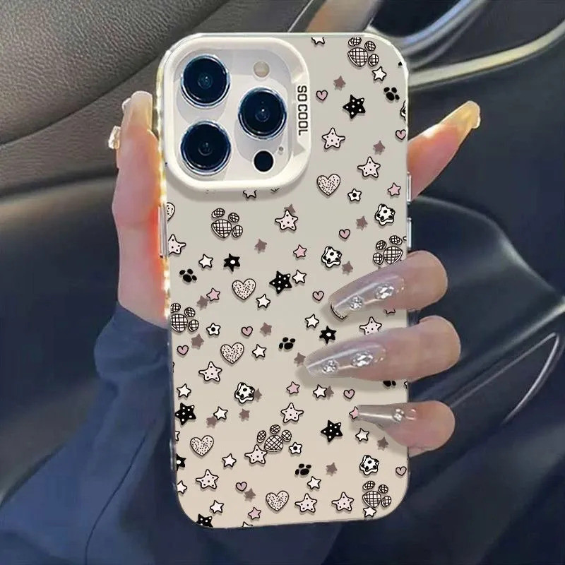 เคสโทรศัพท์ Star Love Simple Retro เหมาะสําหรับ iPhone 17promax 16 15 14 pro max xr xs 13pro 11proma