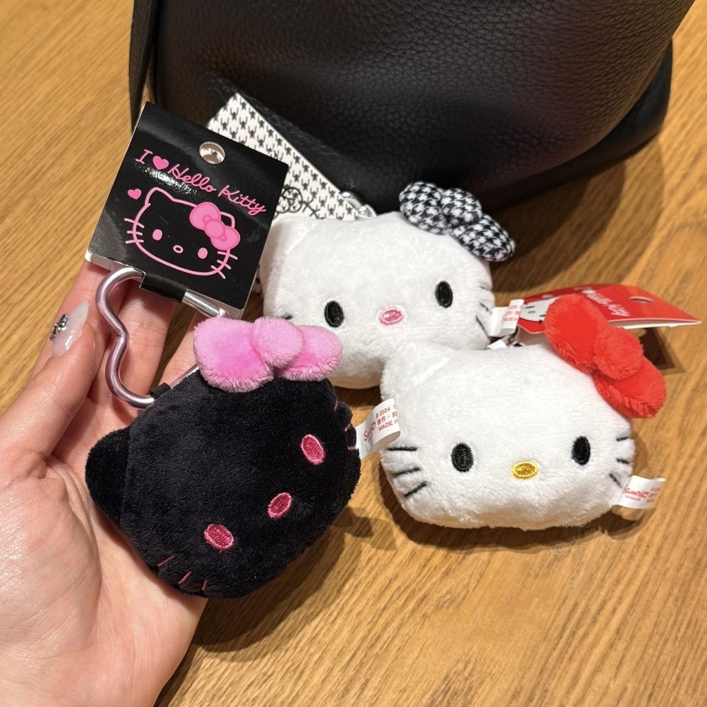 Sanrio Hello Kitty Plushie ของเล่นตุ๊กตาน่ารัก KT พวงกุญแจกระเป๋าจี้เด็กของขวัญคริสต์มาส