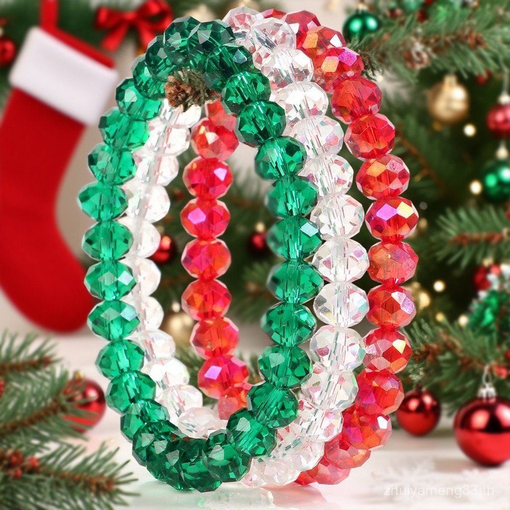 สร้อยข้อมือคริสตัลสีสันสดใส ของขวัญคริสต์มาสสำหรับหญิง พร้อมชุดเครื่องประดับ FFXV