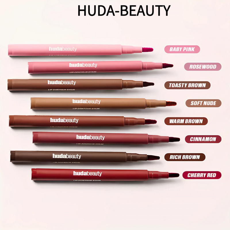 HUDA-BEAUTY Lip Liner มาใหม่ล่าสุด 12 ชั่วโมง Long-Lasting Lip Liner ลิปกลอส Lip Tint