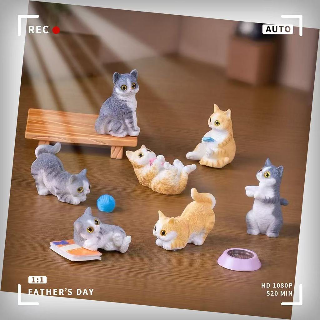 สร้างสรรค์แมวซนแมวน่ารักเม็ดตุ๊กตางานฝีมือเรซินมอสไมโครภูมิทัศน์ตกแต่งสวนบ้านตุ๊กตาทําเองสก์ท็อปเครื่องประดับขนาดเล็ก