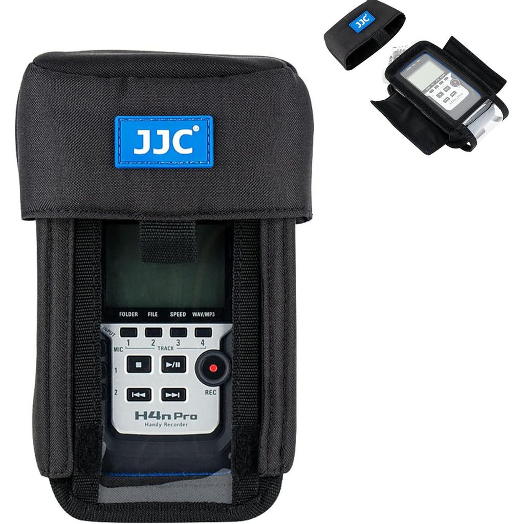 JJC H4n ป้องกันกระเป๋าถือกระเป๋าสําหรับซูม H4n Pro สีดําทั้งหมด & Tascam DR-40 Handy แบบพกพาบันทึกแท