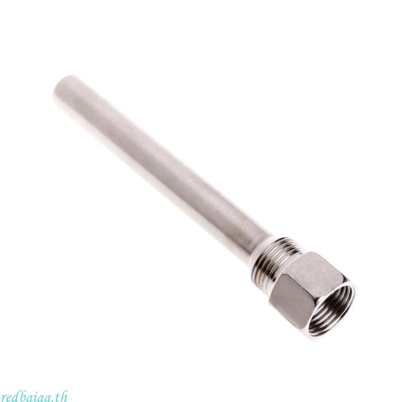 Redbaiaa Thermocouple Tube Thermowell 304 สแตนเลส 1 2 BSP G Thread OD6mm Immersion Sleeve Pocket สํา