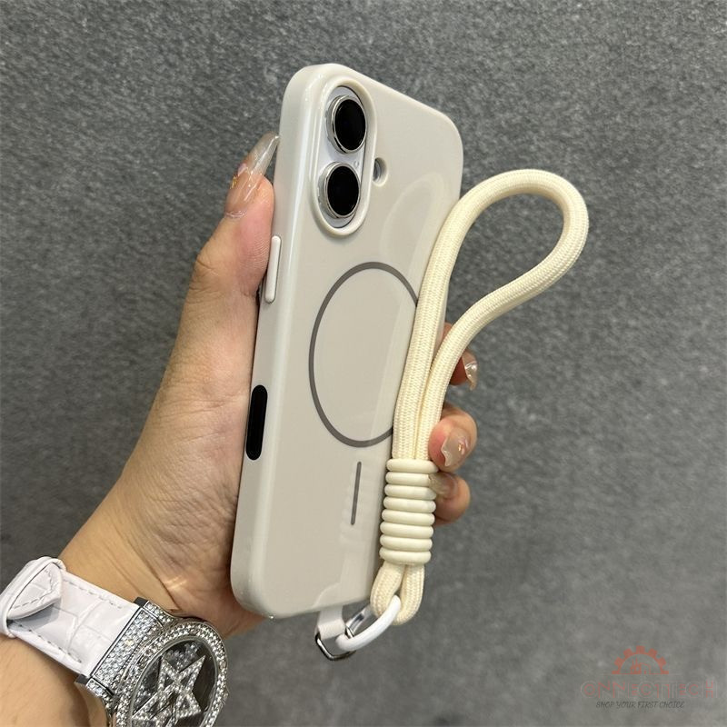 [พร้อมสายคล้อง] เคสแม่เหล็กซิลิโคนบางด้าน for เคสไอโฟน 17  11 13 14 iPhone 15 16 Pro Max 12 11 ProMax 13 Pro soft case