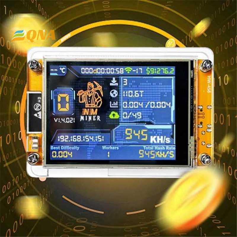 [QNA] 1060KH/S Nerdminer Nmminer อัพเกรด Harshrate 2.8 นิ้วจอแสดงผลอัจฉริยะ Bitcoin Crypto Solo Lott