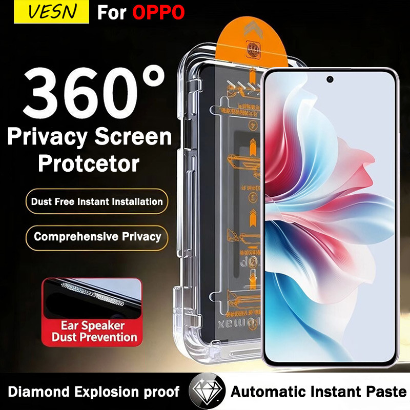 การติดตั้งฟรีฝุ่นป้องกันการดูแก้วนิรภัยสำหรับ OPPO F25 F23 F21 F19 F15s F17 F15 F11 F9 R17 Pro R15 R