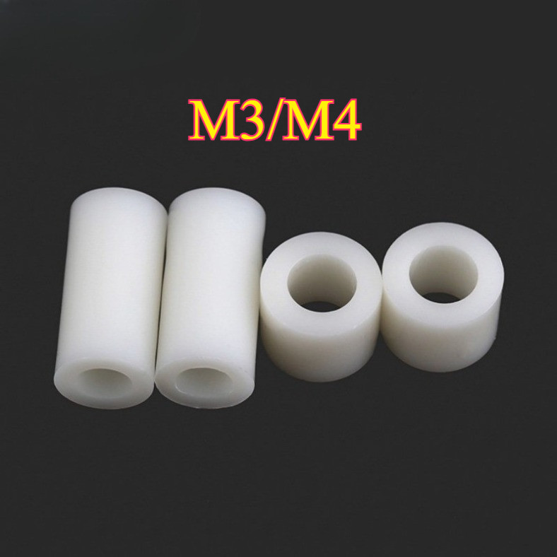 คอลัมน์แยก ABS สีขาว, คอลัมน์แยกฉนวน, คอลัมน์แผ่นพลาสติก 3mm4mm ผ่านคอลัมน์ปลอกไนลอน [PH-MB]