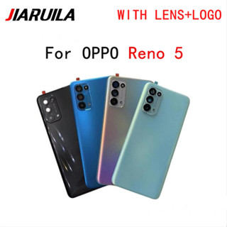 ฝาหลังแบตเตอรี่พร้อมโลโก้สําหรับ OPPO Reno 5 4G 5G แบตเตอรี่…
