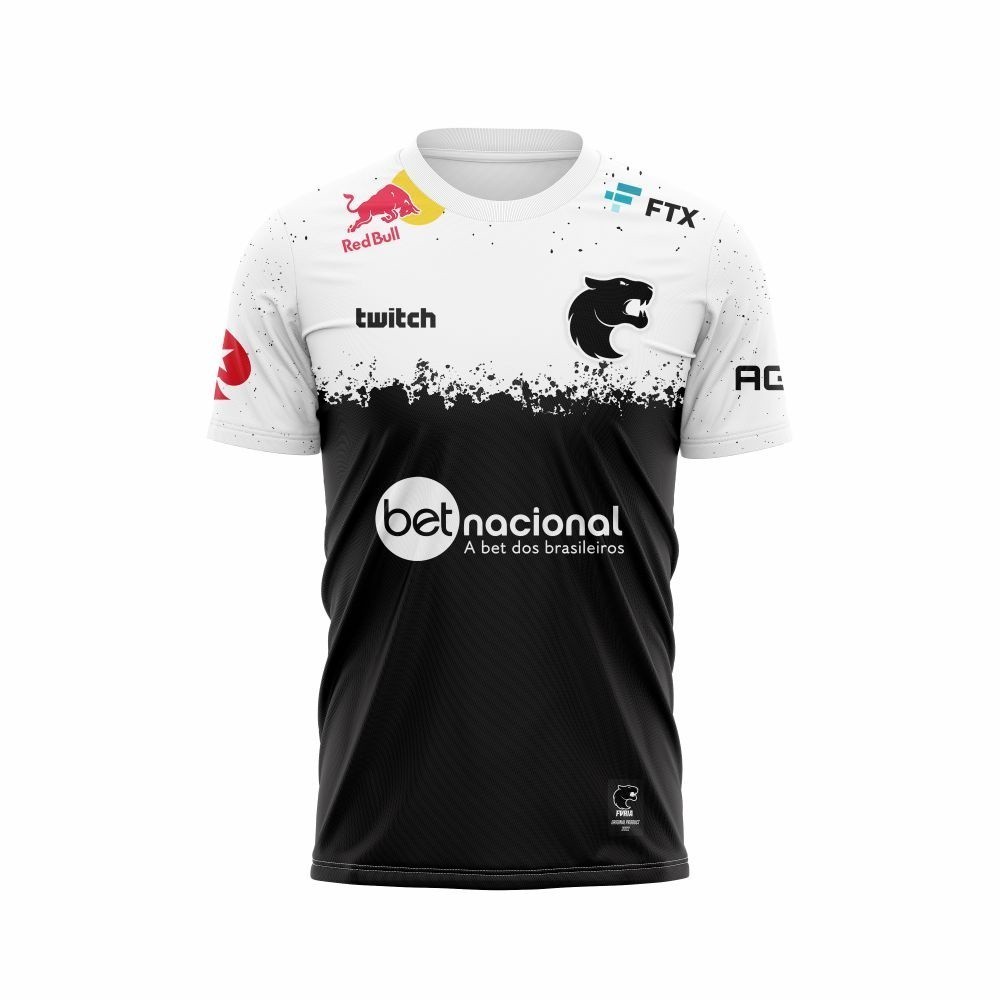 Furia Esports 2022 ทีม CSGO Jersey เสื้อยืดลําลองแขนสั้นผู้ชาย Black Panther