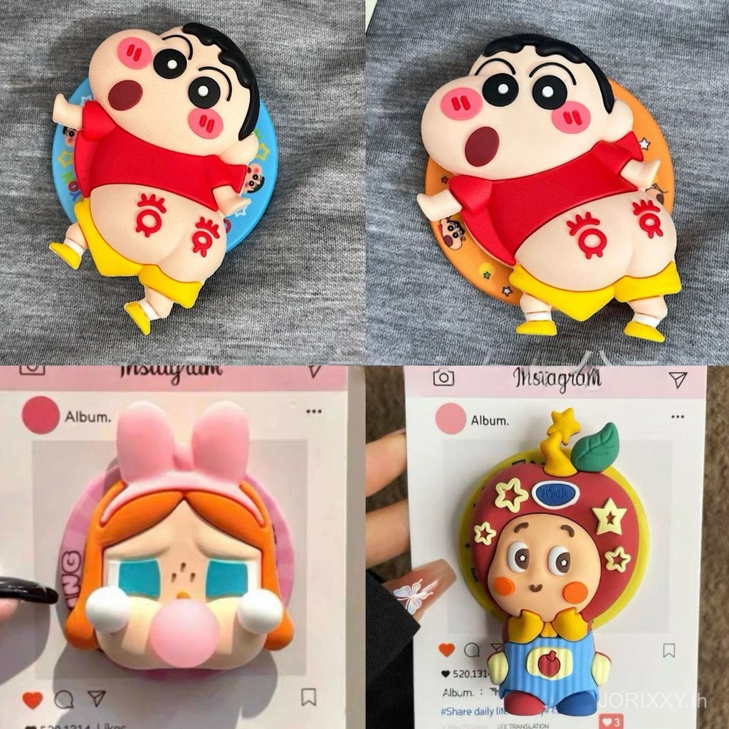 การ์ตูนการ์ตูน Star Crayon Shin-Chan เหมาะสําหรับ MagSafe วงเล็บแม่เหล็กดูดซับซุปเปอร์เดสก์ท็อปถุงลมนิรภัยแบบพับเก็บได้ d