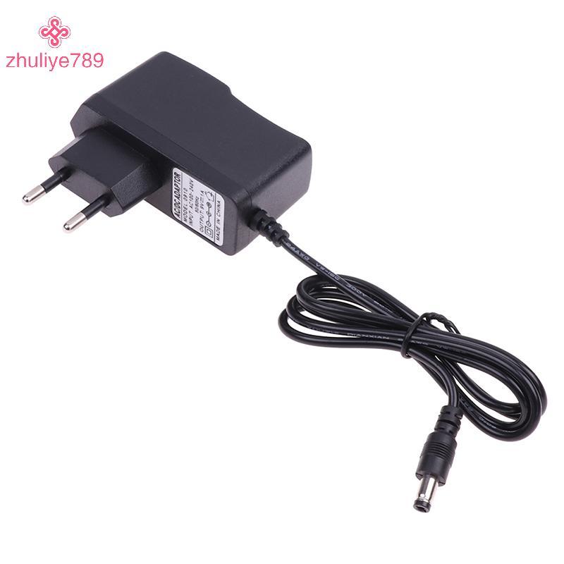 <zhuliye789>AC DC 9V 1A 1000ma Power Adapter Supply EU Plug Reverse Polarity Charger Adaptor AC 100V