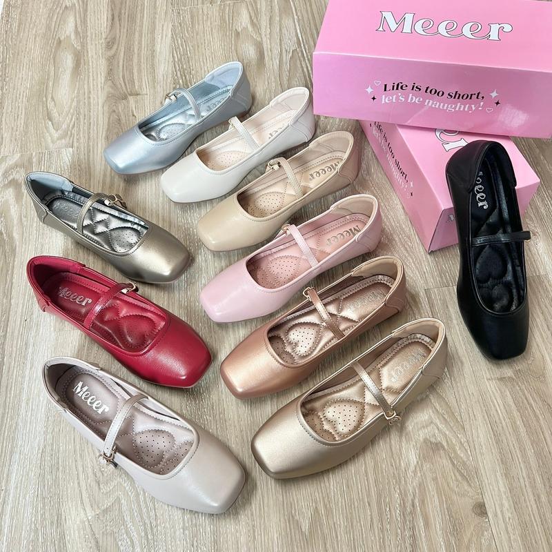 【Mee Shop】รองเท้าคัตชูแมรี่เจน Meeer Your First Mary Jane หนังเรียบ ส้นแบน