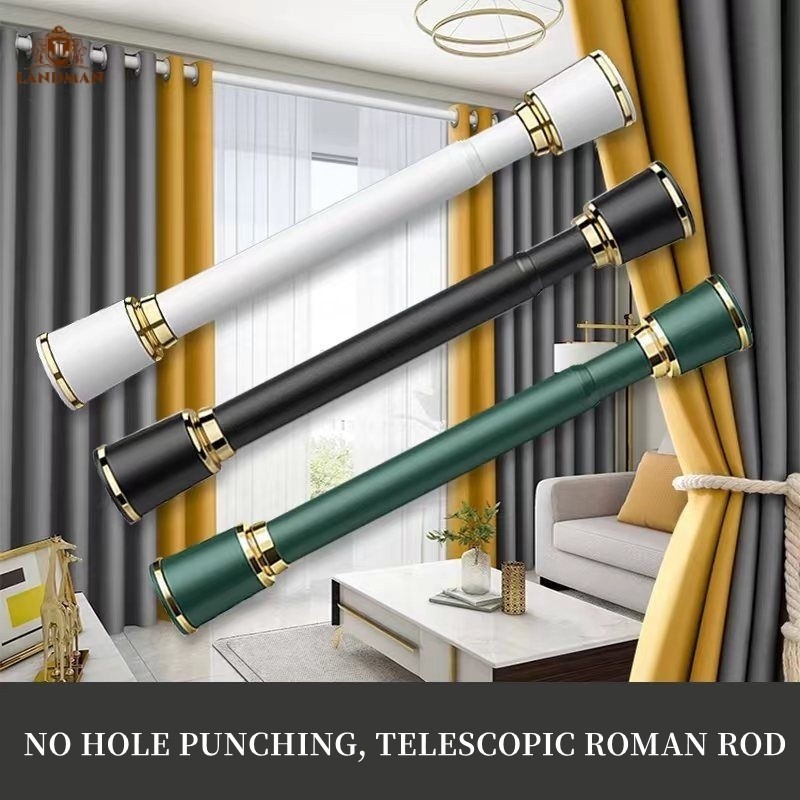 LANDMAN ผ้าม่าน telescopic rod แบริ่งโหลด 190 กก.ม่านอาบน้ํา rod telescopic โรมัน rodclothesline เสา