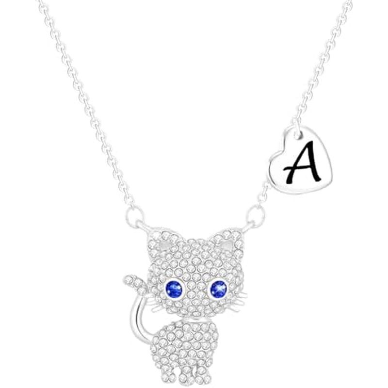 สร้อยคอหัวใจตัวอักษร A-Z ขนาด 16+2 นิ้ว เป็นของขวัญวันเกิดน่ารักสำหรับผู้หญิง ลูกสาว และหลานสาว