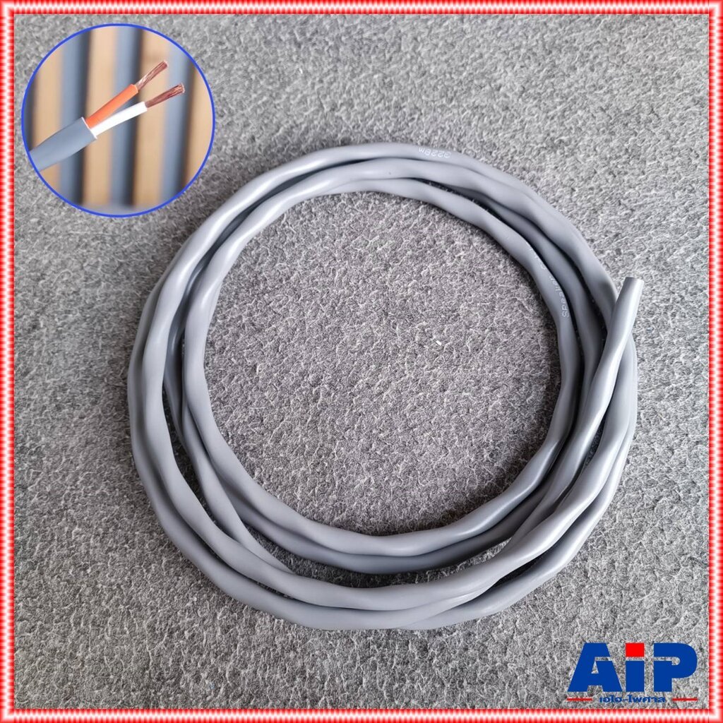 ขด2เมตร สายลำโพงCANARE 2S7F 16AWG สีเทา สายลำโพง2คอร์ ขนาด16awg ทองแดงแท้ Canare Speaker Cable 2S7F 