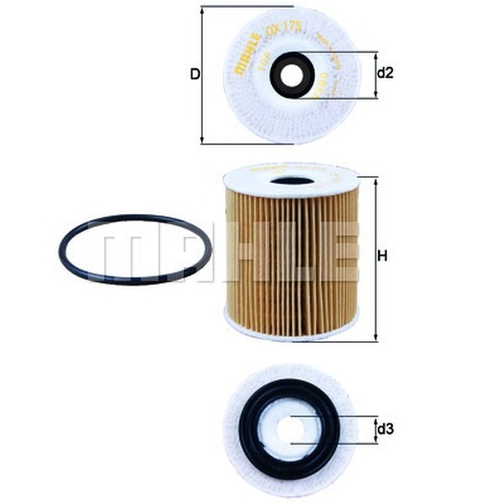 กรองเครื่อง MINI R50 R52 R53 2001- W10 W11 R57 2007- N14 NISSAN 370Z Z34 3.7 2009- MAHLE