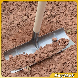 KeyMak พลั่วเหล็กแบบหนา อเนกประสงค์ แข็งแรง สินค้าคุณภาพดี คราดหญ้าหน้าตัด ที่แซะหญ้า Iron rake
