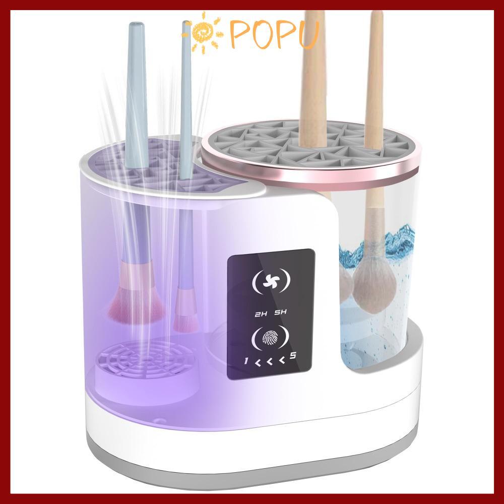 CODPOPU 3 IN 1 แปรงแต่งหน้าทําความสะอาดแบบพกพา USB อัตโนมัติ พร้อมเครื่องอบผ้าไฟฟ้า-เครื่องมือทําความสะอาดแปรงเครื่องสําอาง