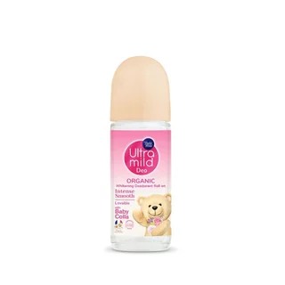 Ultra Mild อัลตร้ามายด์ ออร์แกนิค ไวท์เทนนิ่ง ดีโอเดอแรนท์ โรลออน อินเทนซ์ สมูท 40 มล.