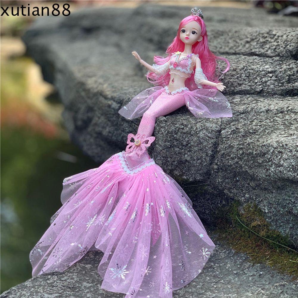 XUTIAN88HHตุ๊กตาBJD 3D Eyeเสื้อผ้าน่ารักที่ถอดออกได้สาววันเกิดPlay House 13 Jointเคลื่อนย้ายได้ตุ๊กต