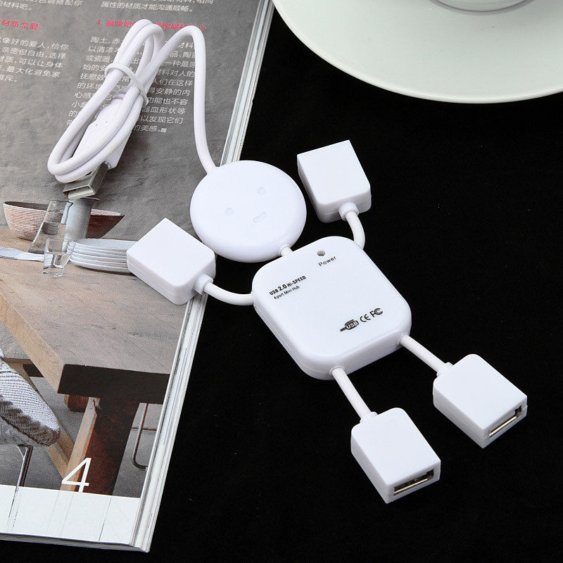 Humanoid HUB คอมพิวเตอร์ One Point สี่ USB Extension Interface Splitter Multi-Function HUB อุปกรณ์เส