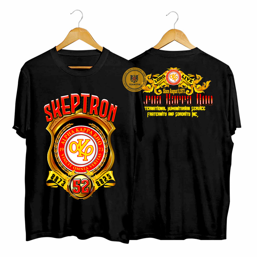 ทีม Itik CLO Alpha Kappa Rho ( 52ND V5) Skeptron 1973 Fraternity AKP เสื้อยืดสําหรับผู้ชาย Streetwea