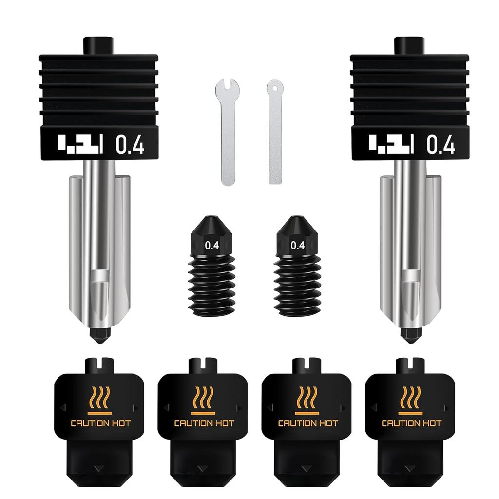 2PCS 0.4 มม.Hotend สําหรับ Bambu Lab P2S/H2S/H2D/H2D Laster/H2D AMS Combo/A1/A1 Mini, Extruder พิมพ์