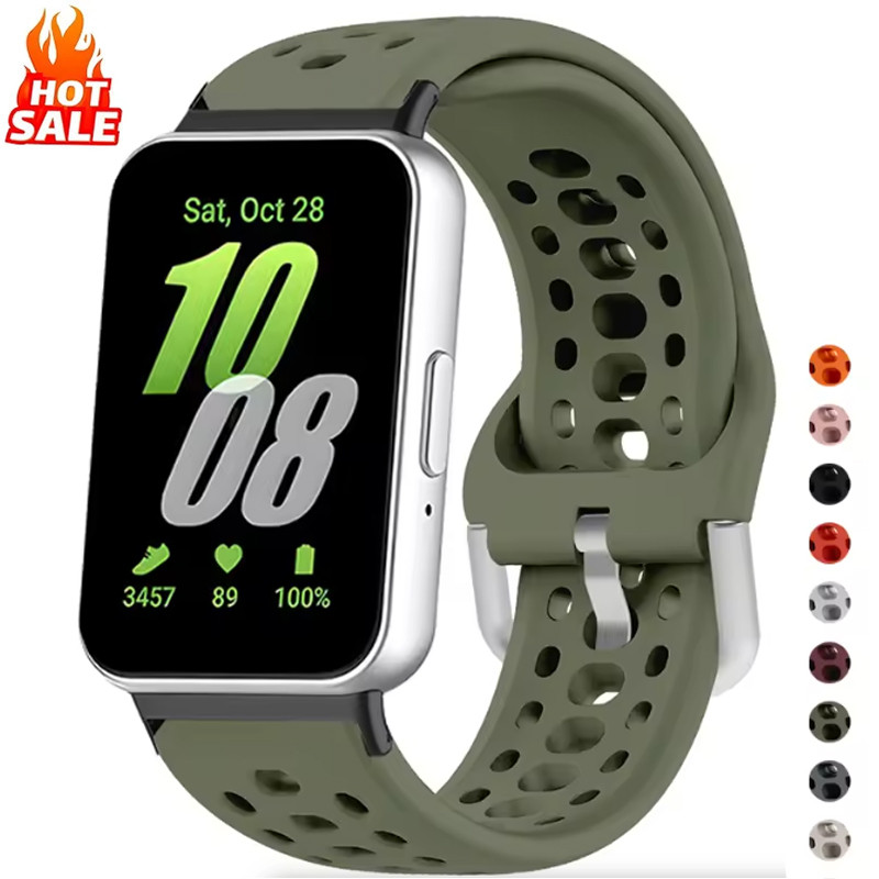 สายรัดซิลิโคนระบายอากาศใหม่สําหรับ Samsung Galaxy Fit 3 Replacement Sport Band สําหรับ Samsung Galaxy Fit 3